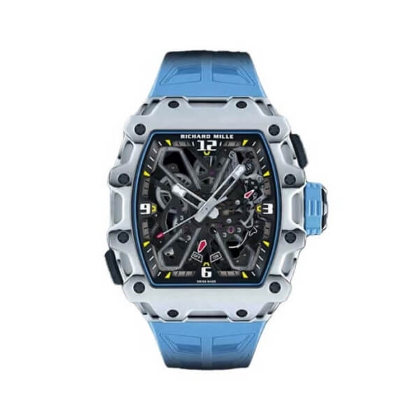 Carbon blue watch with sapphire crystal